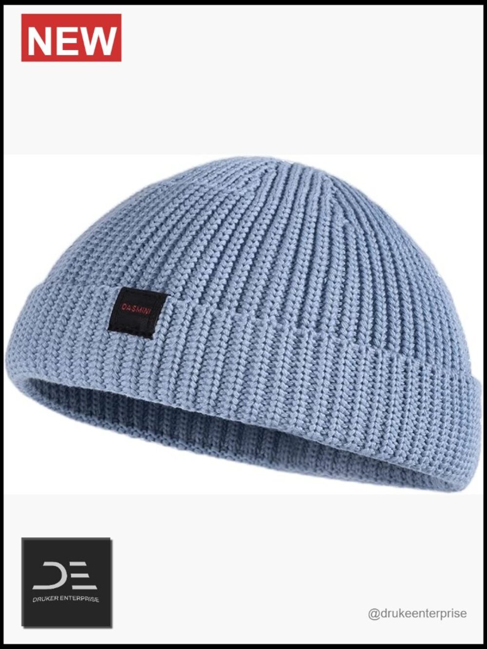 Cotton Fisherman Beanie Hat, Knit Skull Cap for Men Women